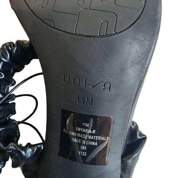 UNISA Women's Cyla Slide Sandal Block Heel - Black Size 11 - Picture 7 of 8